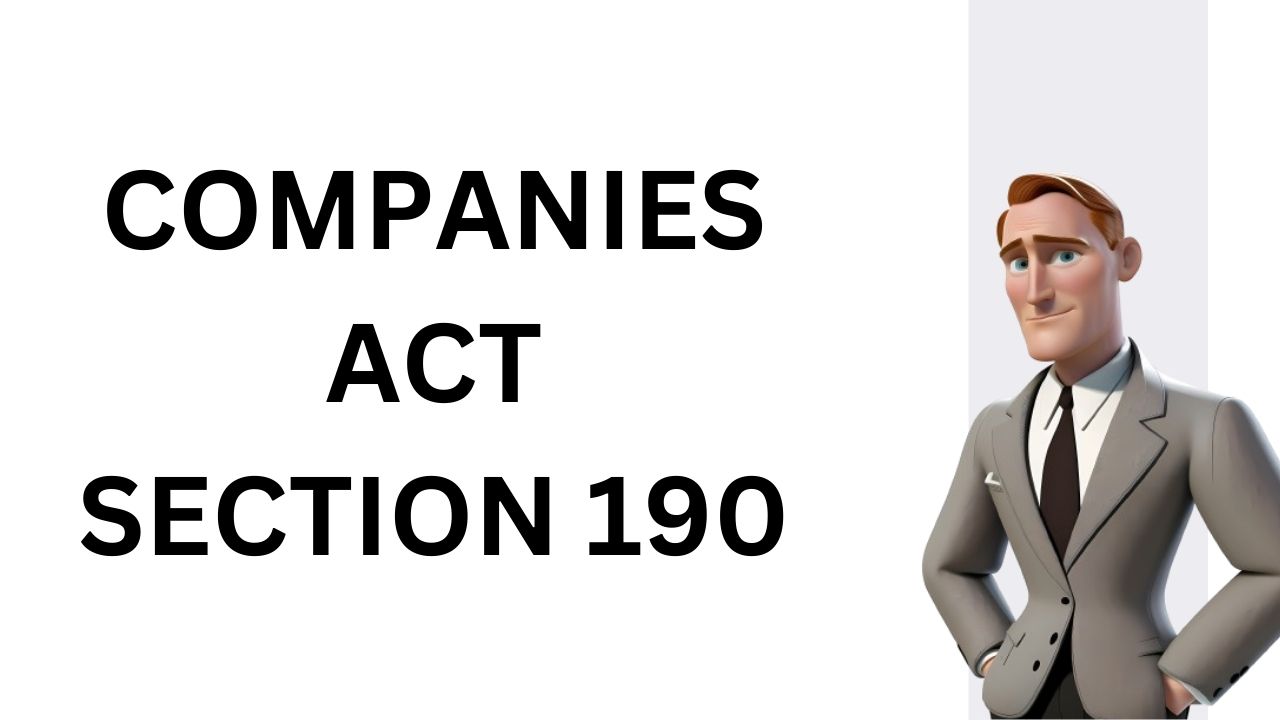 Companies Act Section 190