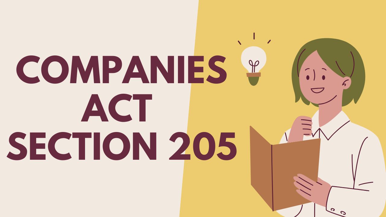 Companies Act Section 205