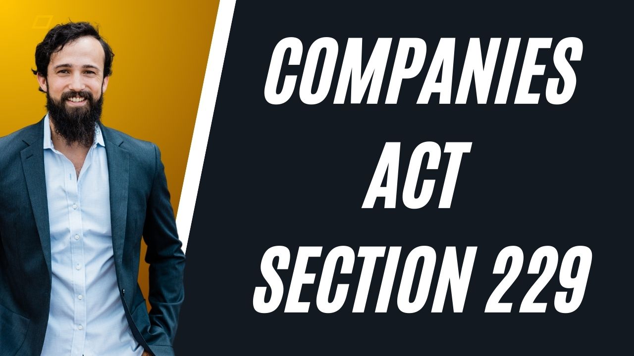 Companies Act Section 229