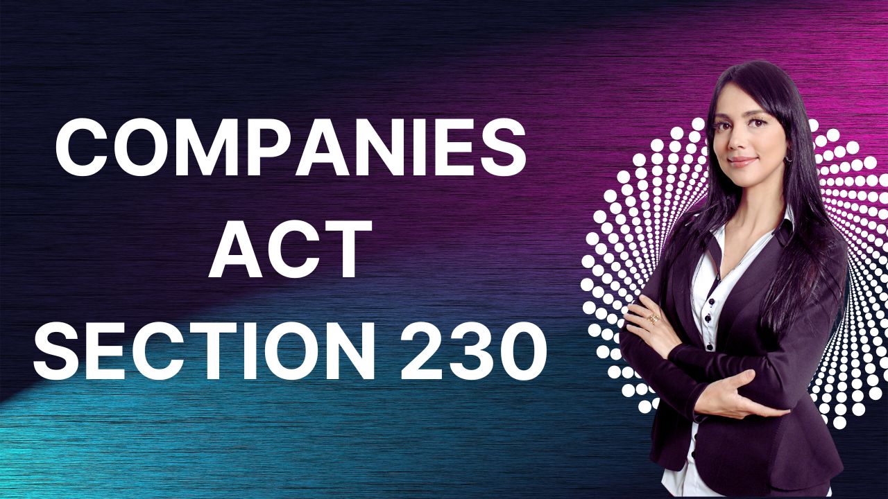 Companies Act Section 230