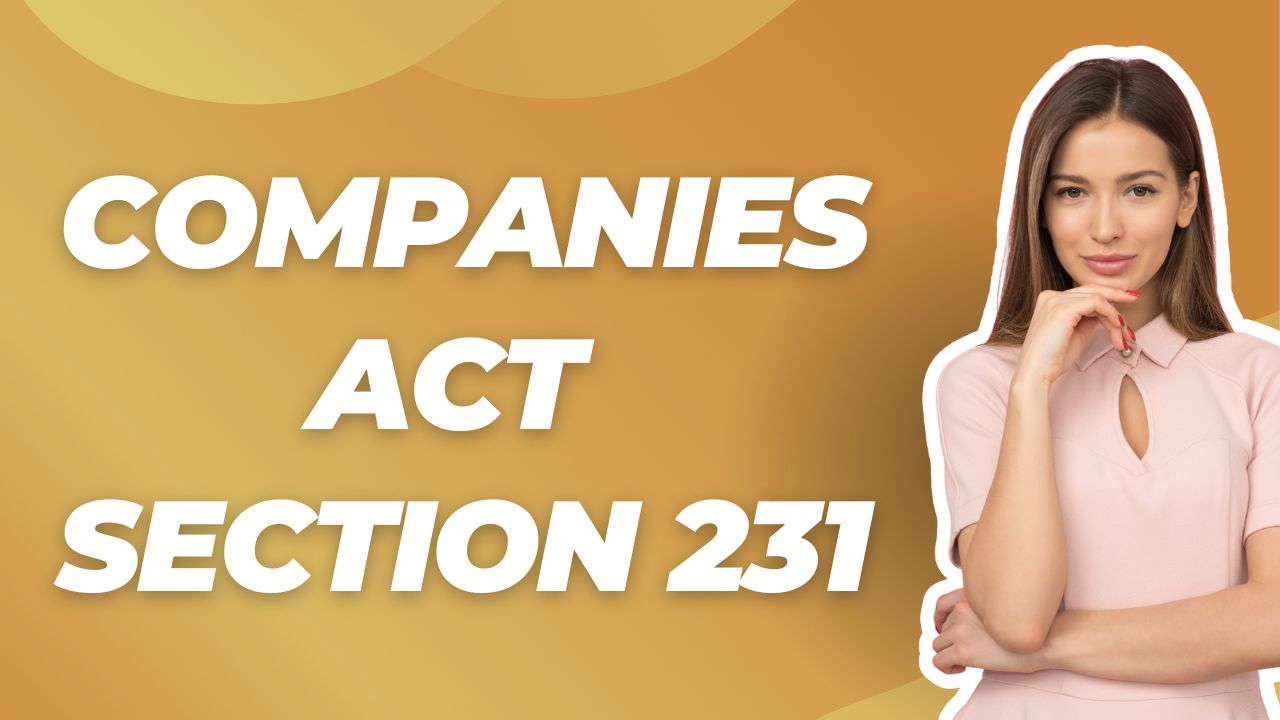 Companies Act Section 231