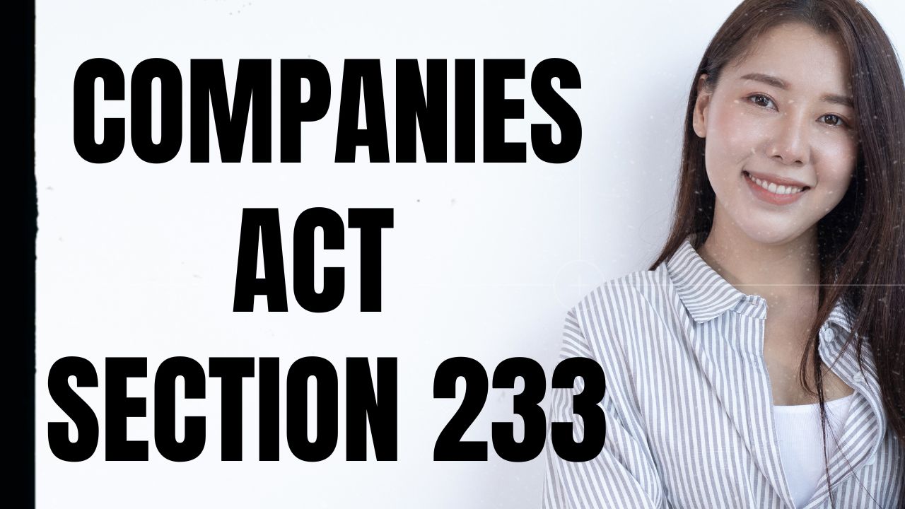 Companies Act Section 233