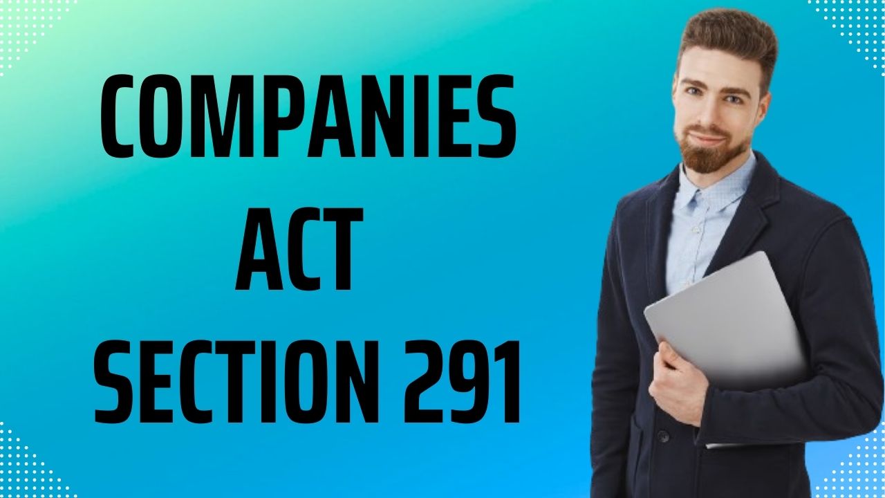 Companies Act Section 291