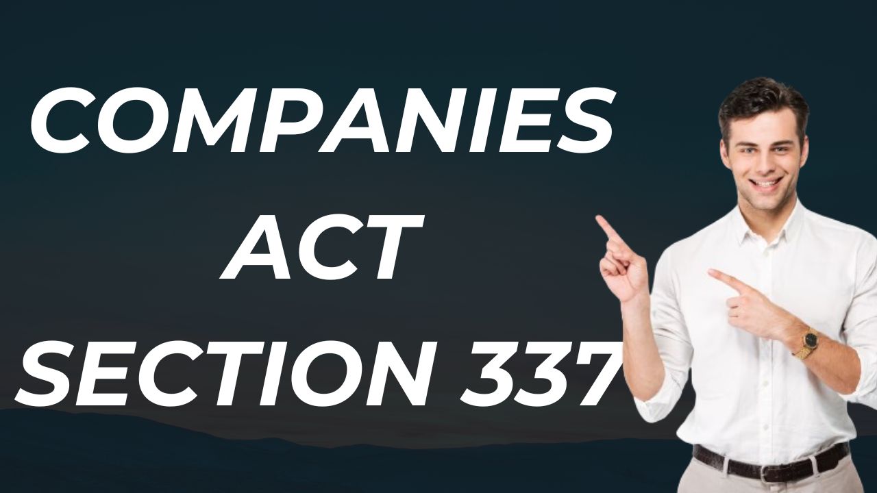 Companies Act Section 338
