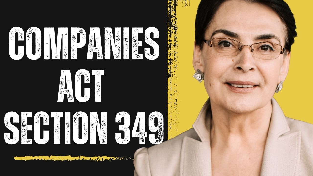 Companies Act Section 349