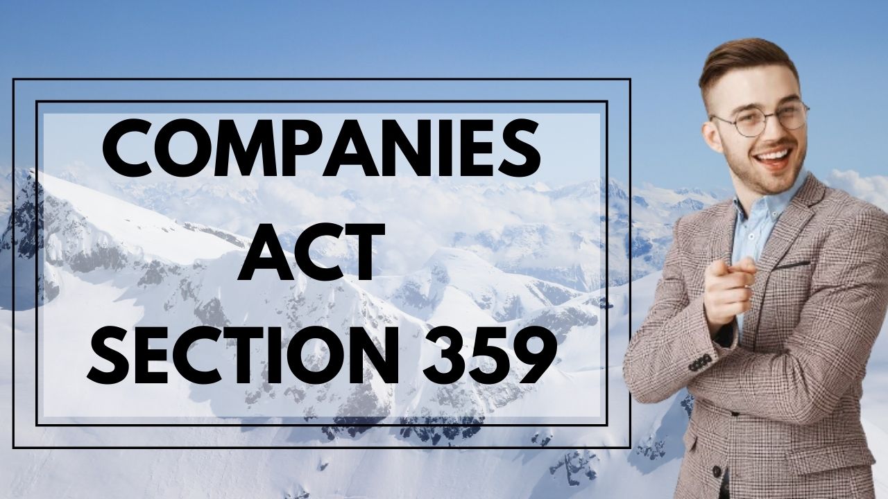 Companies Act Section 359