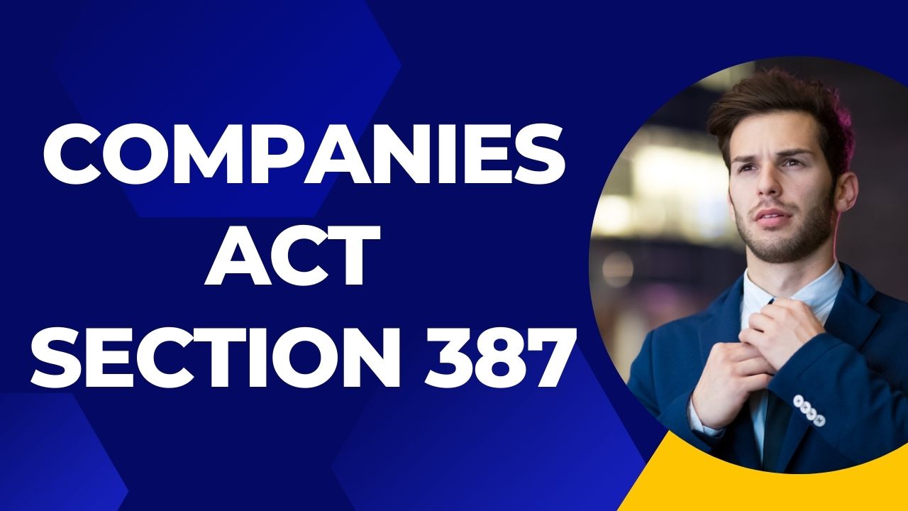 Companies Act Section 387