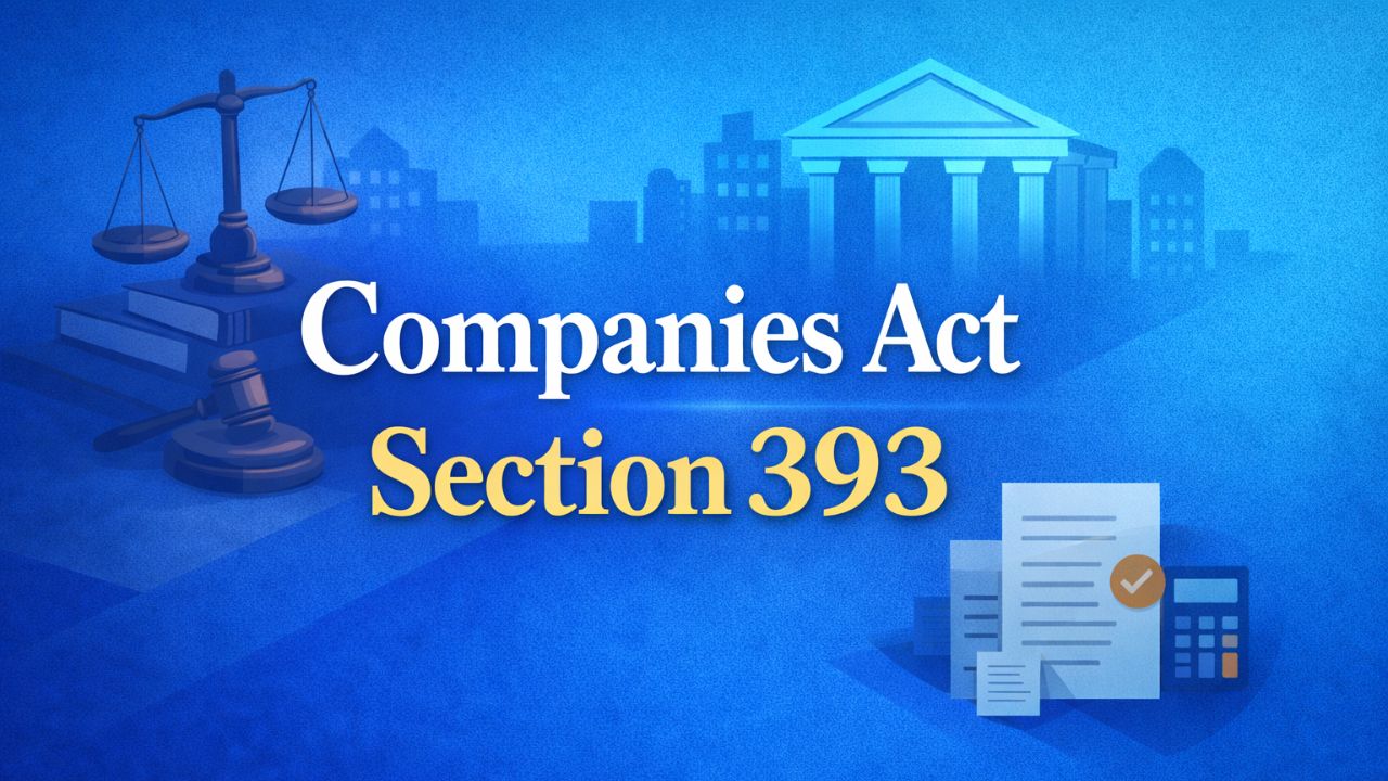Companies Act Section 393