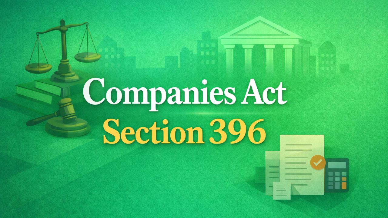 Companies Act Section 396