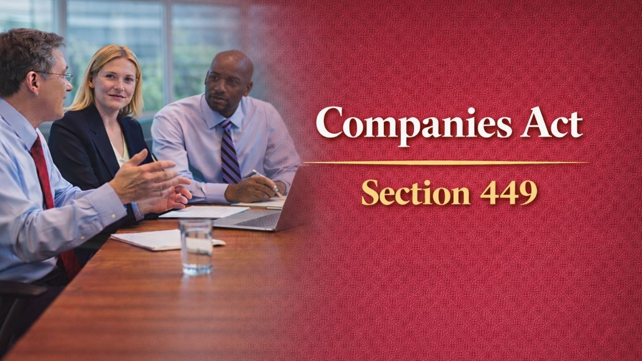 Companies Act Section 449