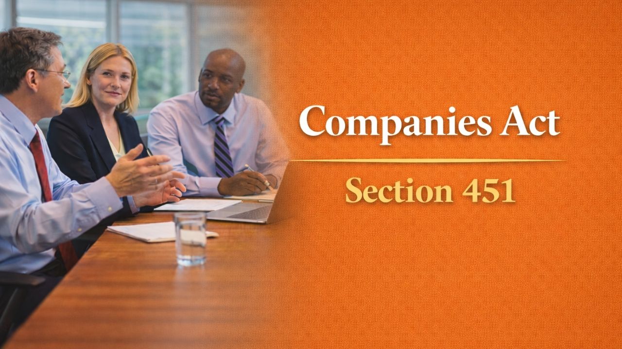 Companies Act Section 451