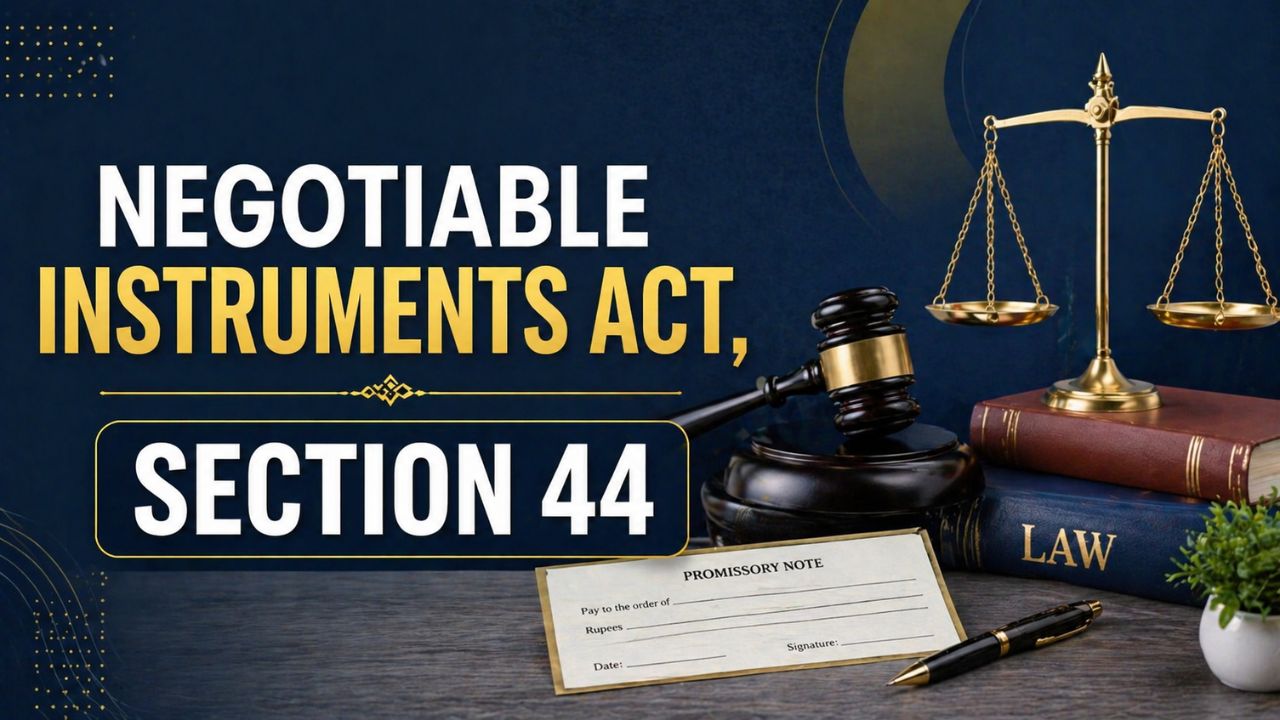 Negotiable Instruments Act, Section 44