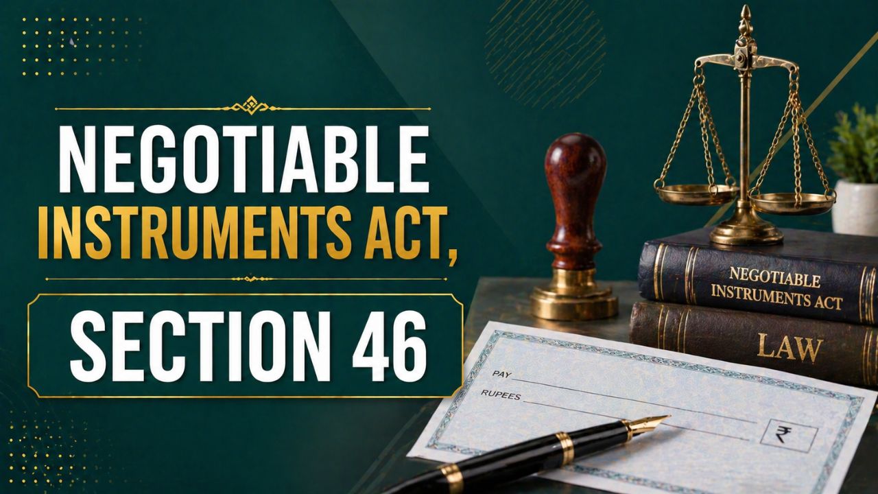 Negotiable Instruments Act, Section 46