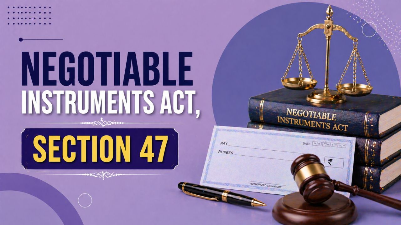 Negotiable Instruments Act, Section 47