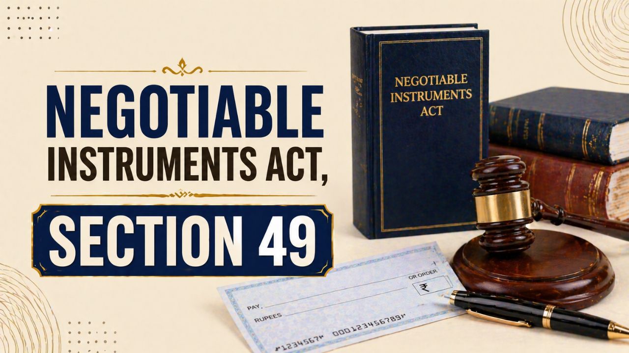 Negotiable Instruments Act, Section 49