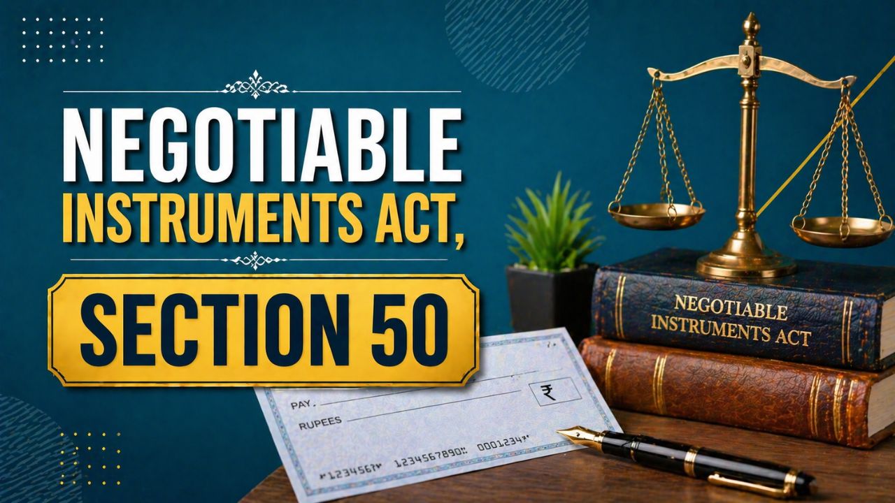 Negotiable Instruments Act, Section 50