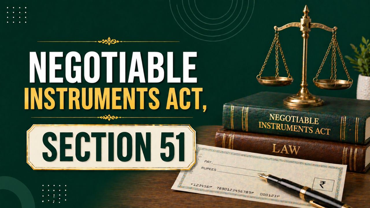 Negotiable Instruments Act, Section 51