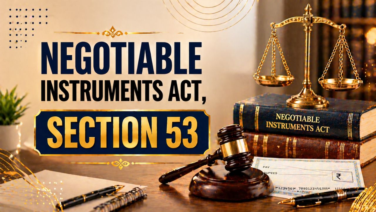 Negotiable Instruments Act, Section 53
