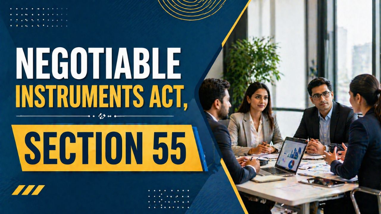 Negotiable Instruments Act, Section 55