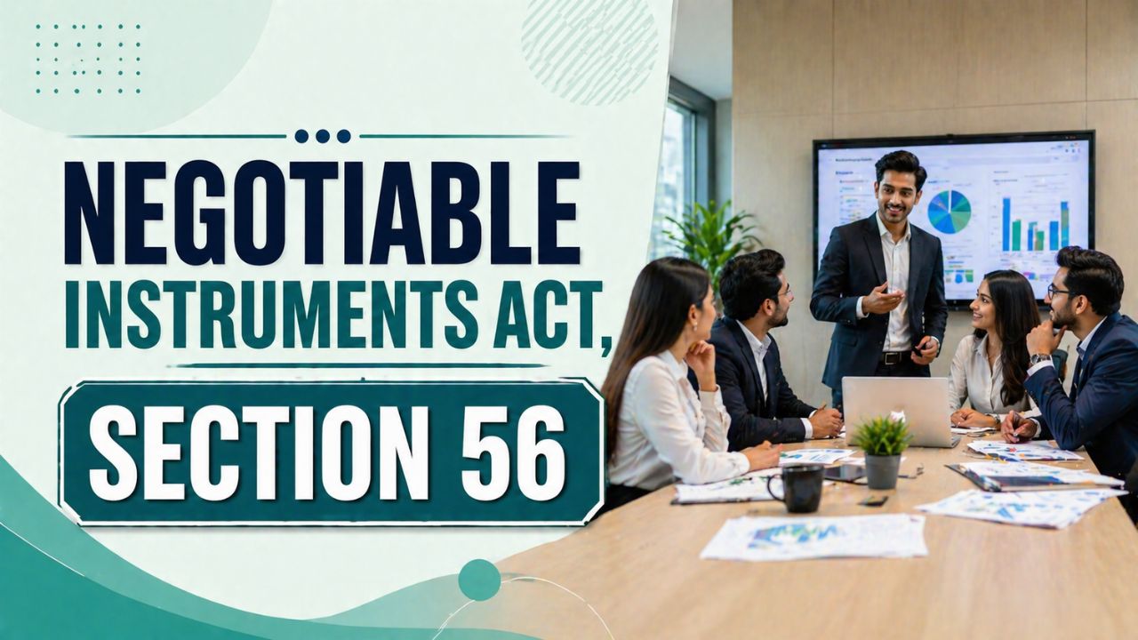 Negotiable Instruments Act, Section 56