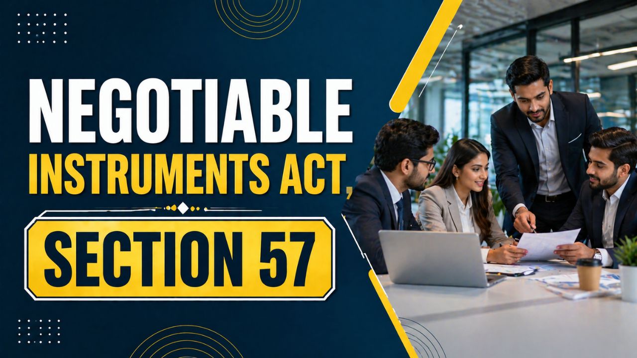 Negotiable Instruments Act, Section 57