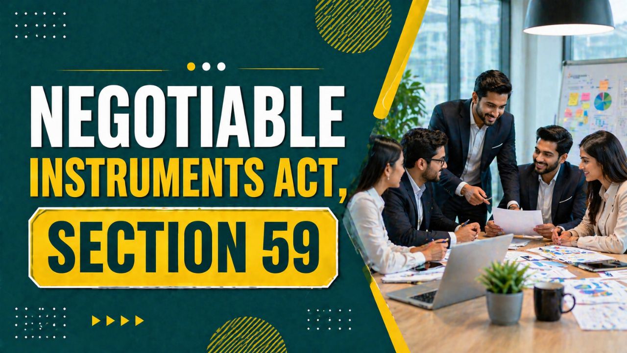 Negotiable Instruments Act, Section 59