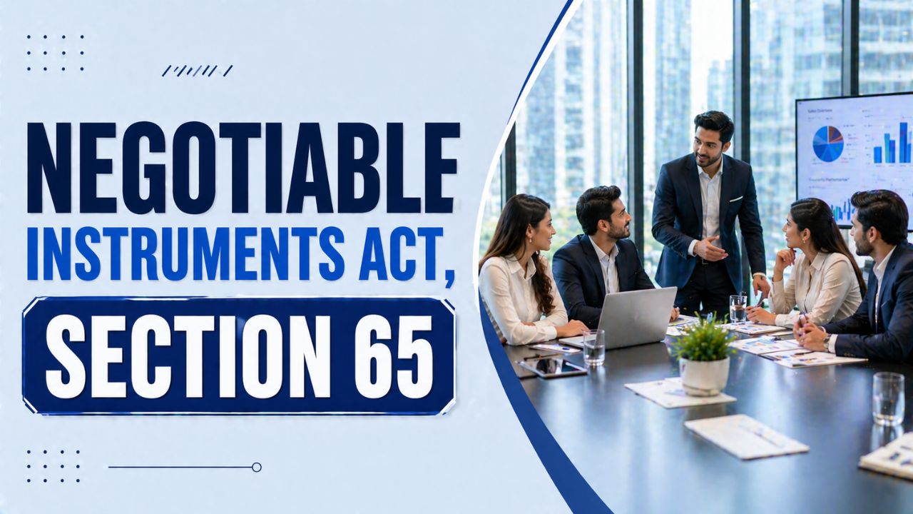Negotiable Instruments Act, Section 65