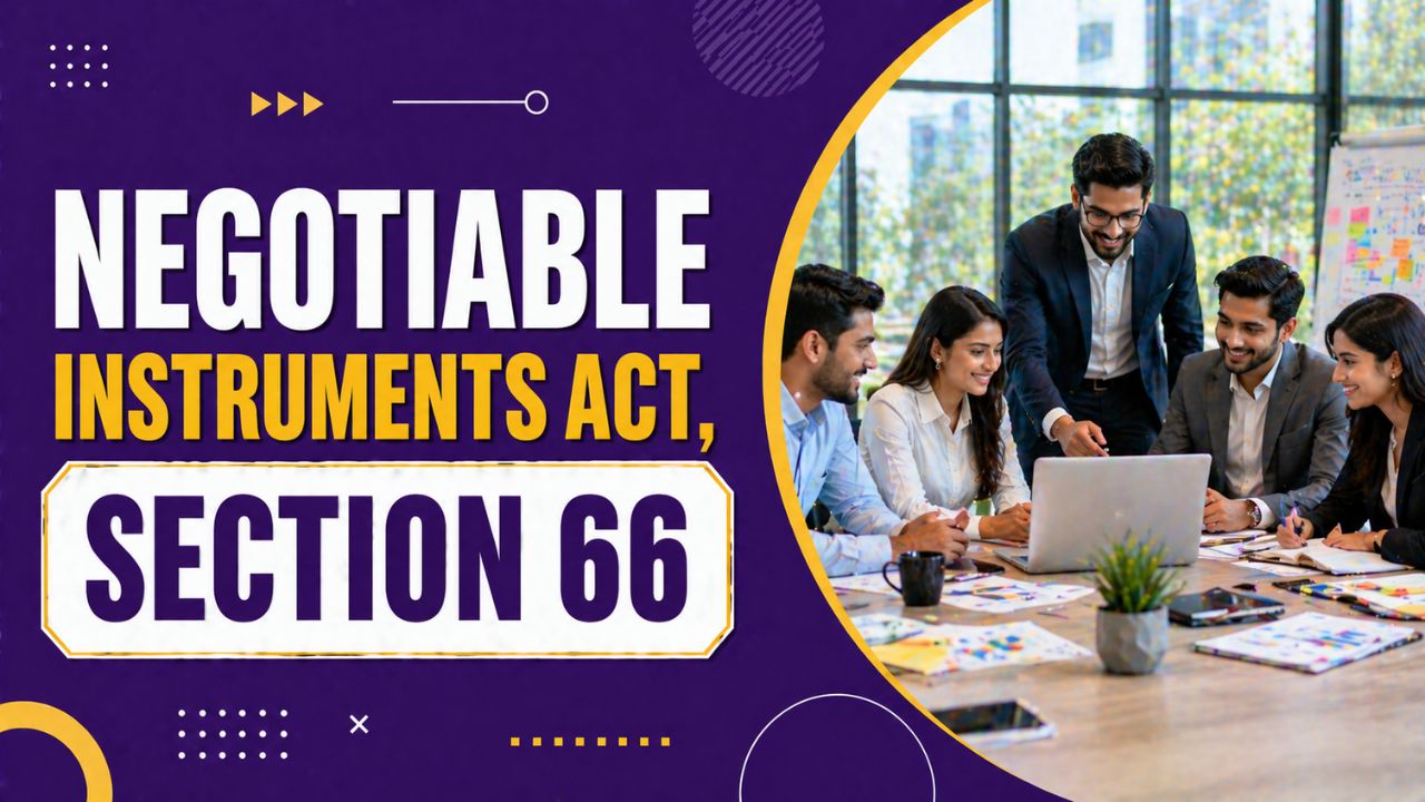 Negotiable Instruments Act, Section 66