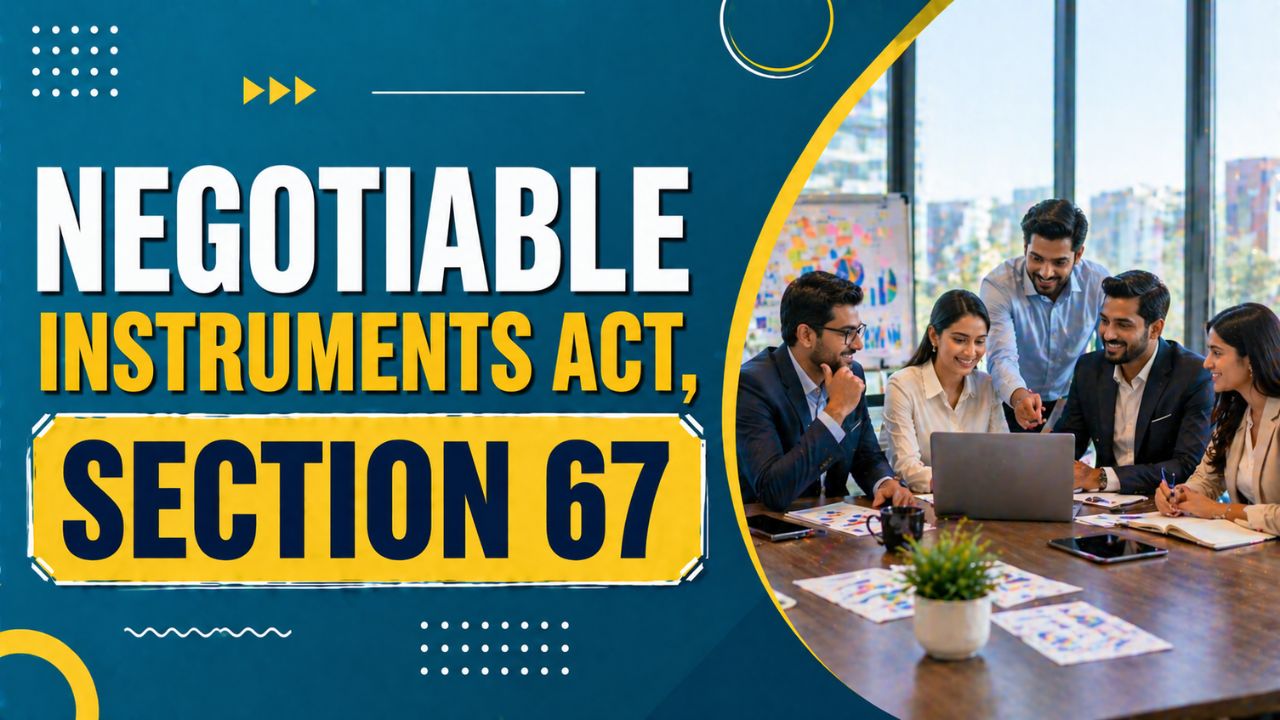 Negotiable Instruments Act, Section 67