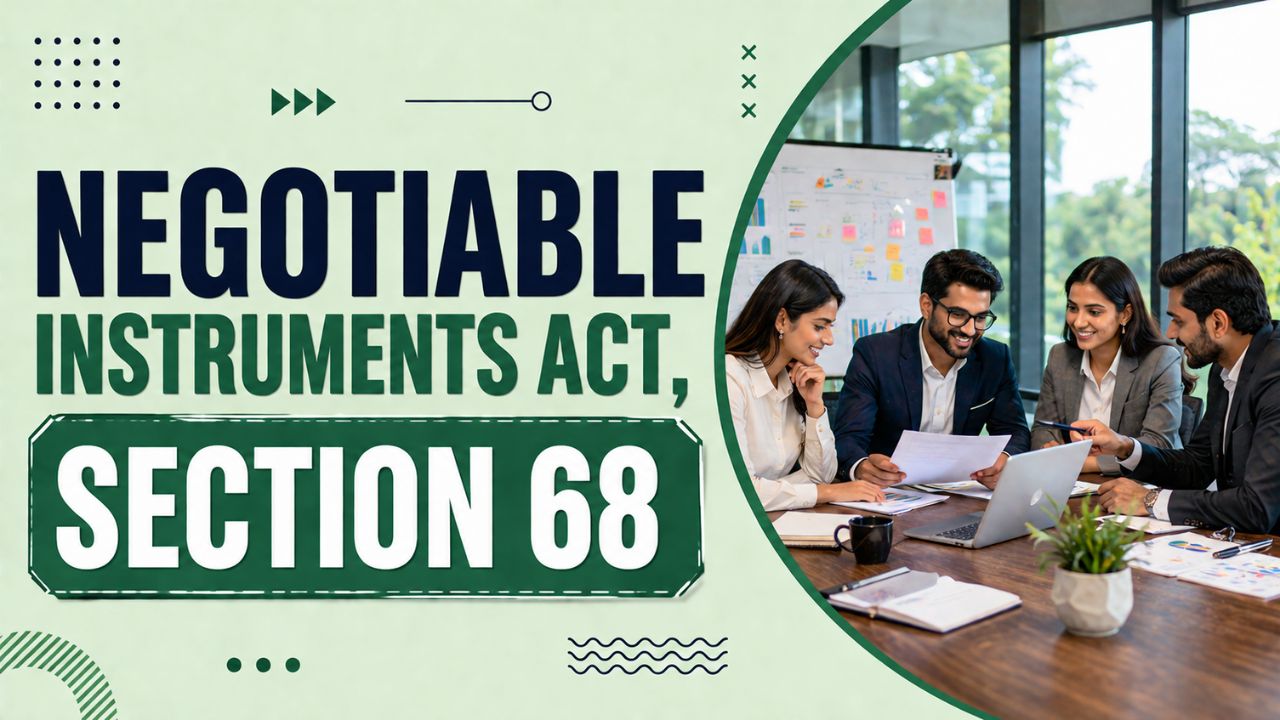 Negotiable Instruments Act, Section 68