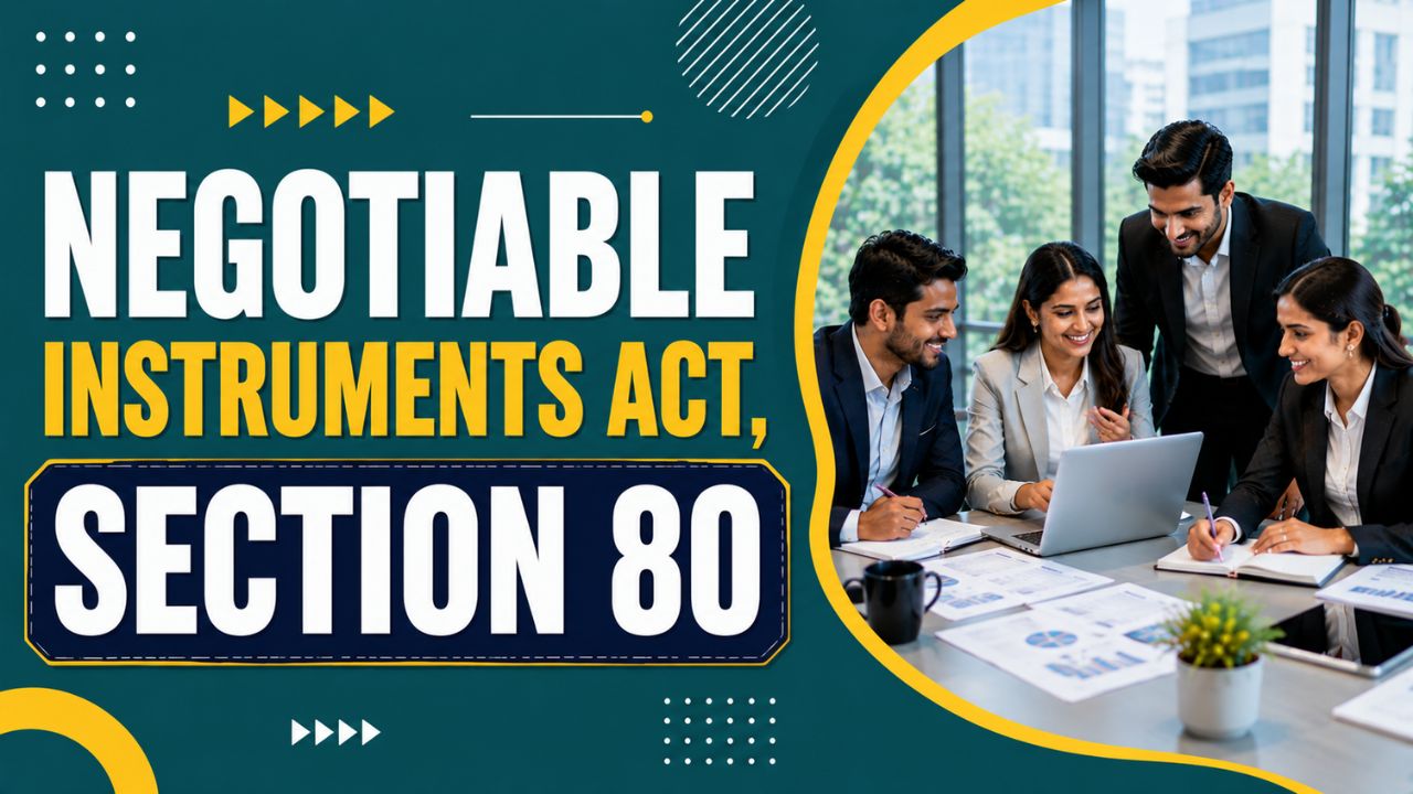 Negotiable Instruments Act, Section 80